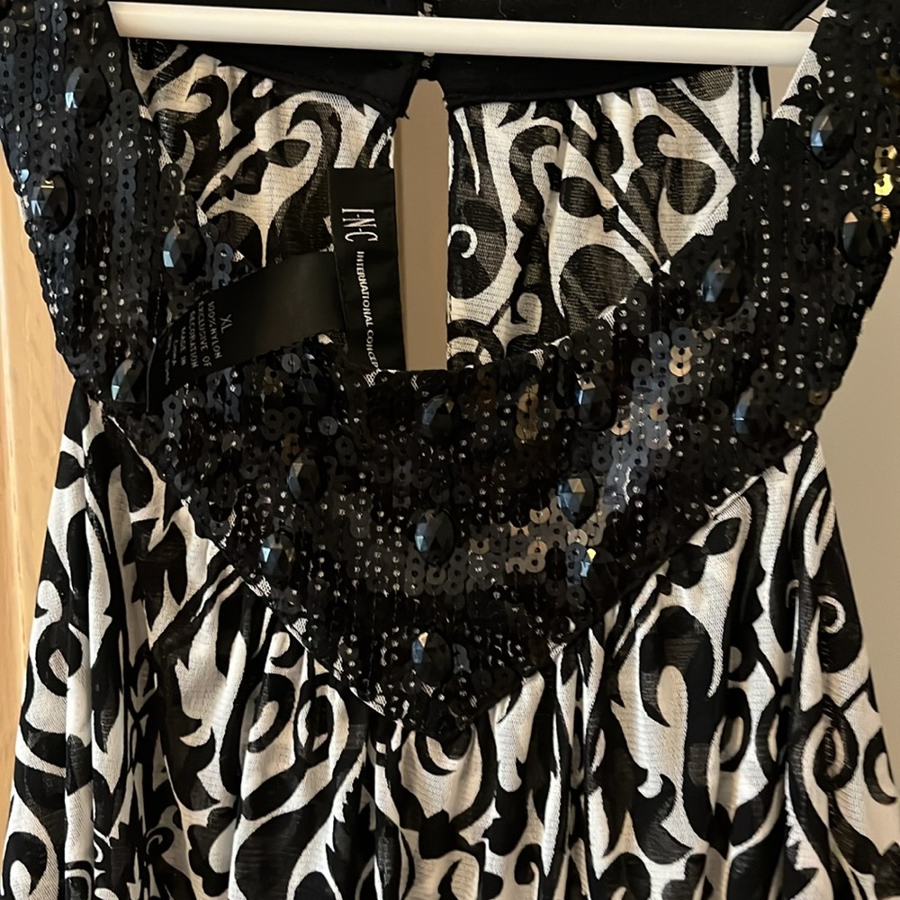INC international concepts black and white tank - Picture 2 of 4